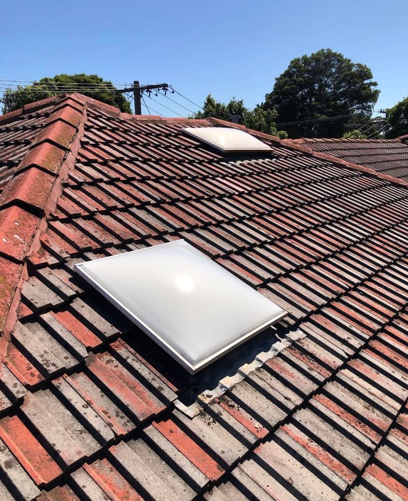 Skylight replacement on terracotta tile roof