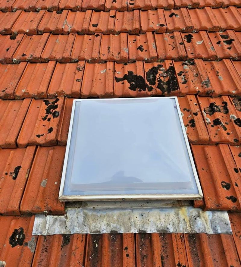 Completed skylight on terracotta roof